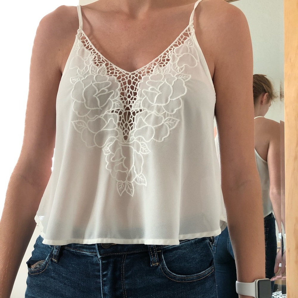 Embroidered tank top